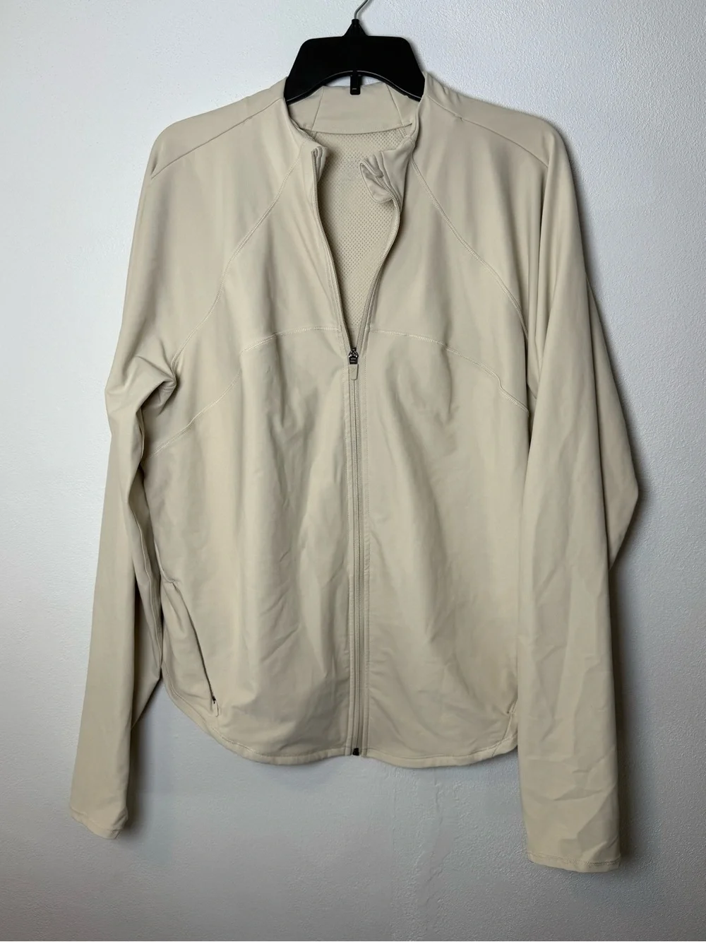 Old Navy Cropped Beige Lightweight Zip-Up Jacket - Picture 5 of 6